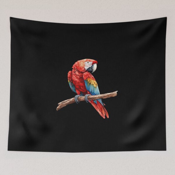 Item preview, Colorful Macaw on Branch designed and sold by perijun.