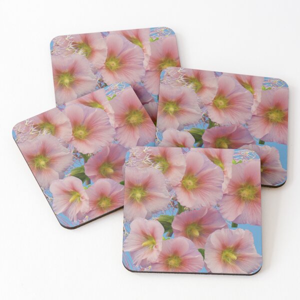 Item preview,  Whimsical Hollyhock Blossom Photo Collage designed and sold by JurateArt-DK.