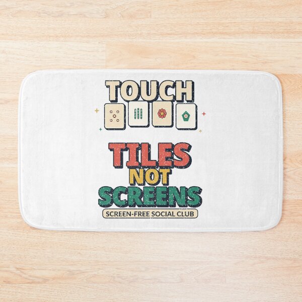 Item preview, Touch Tiles Not Screens – Retro Mahjong Social Club designed and sold by Xnuery.