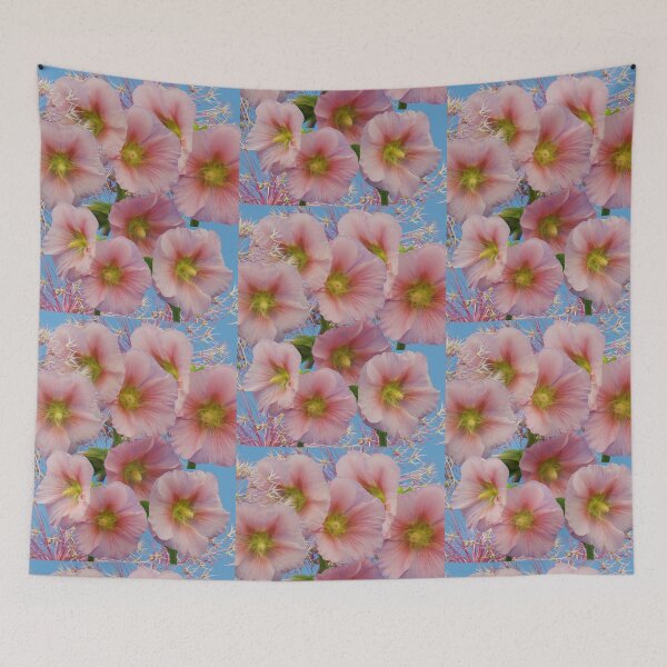 Item preview,  Whimsical Hollyhock Blossom Photo Collage designed and sold by JurateArt-DK.
