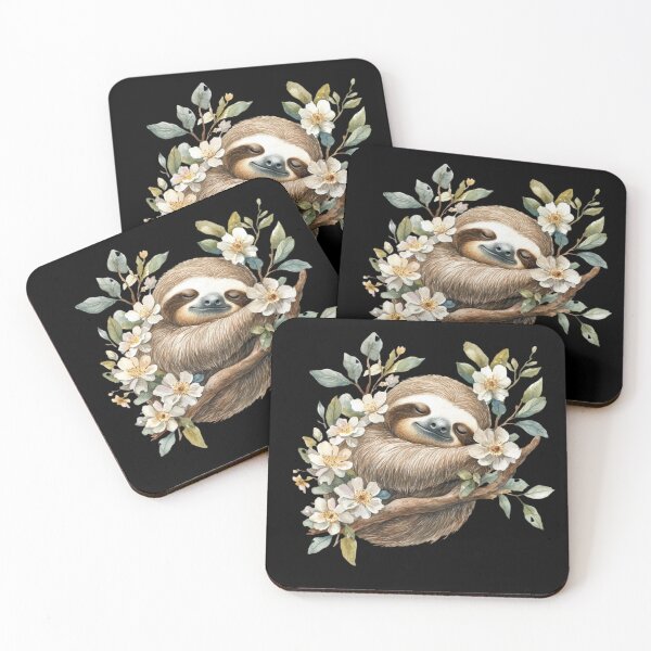 Item preview, Sleeping Sloth Among Blossoms designed and sold by perijun.