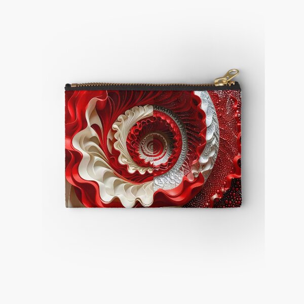 Item preview, Intricate Spiral of Red and White Layers designed and sold by Vicky Brago-Mitchell®.