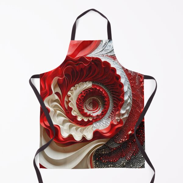 Item preview, Intricate Spiral of Red and White Layers designed and sold by Vicky Brago-Mitchell®.