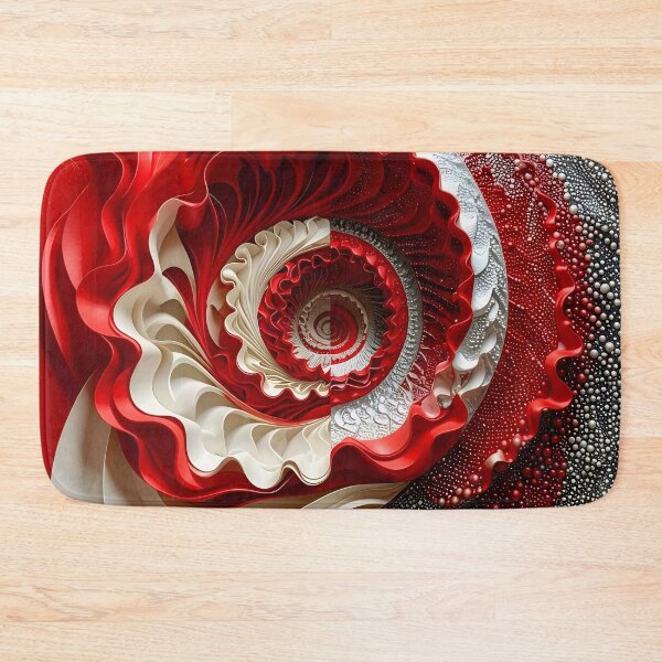 Item preview, Intricate Spiral of Red and White Layers designed and sold by Vicky Brago-Mitchell®.