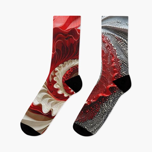 Item preview, Intricate Spiral of Red and White Layers designed and sold by Vicky Brago-Mitchell®.
