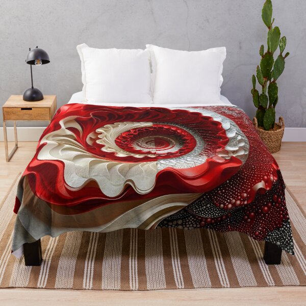 Item preview, Intricate Spiral of Red and White Layers designed and sold by Vicky Brago-Mitchell®.