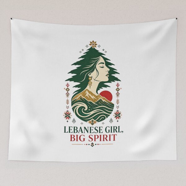 Item preview, Lebanese Girl Heritage Cedar Beirut Retro Design designed and sold by AMICO77.