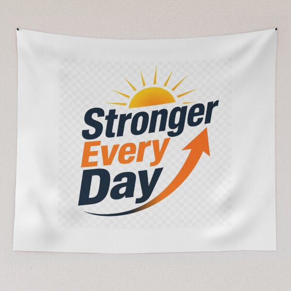 Item preview, Stronger Every Day Motivational Quote T-Shirt | Inspirational Growth Typography designed and sold by Paltooproducts.