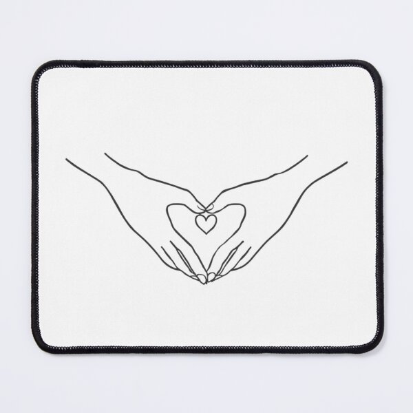 Item preview, Minimalist Line Art Heart Hands Aesthetic Design designed and sold by Larams Studio.