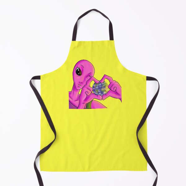 Item preview, Cute Pink Alien Heart Hands Earth Vacation designed and sold by JimboTurtle.