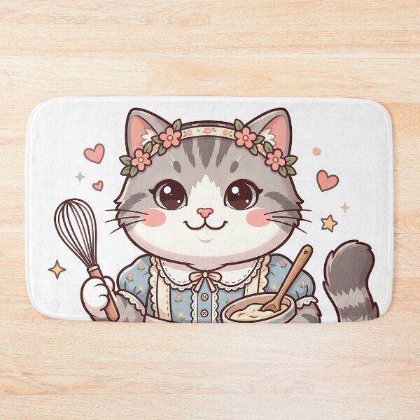 Item preview, Kawaii Chef Cat: Cute Cottagecore Baker - Tradwife designed and sold by CuteKats.