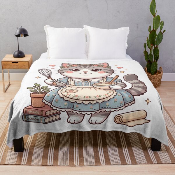 Item preview, Kawaii Chef Cat: Cute Cottagecore Baker - Tradwife designed and sold by CuteKats.