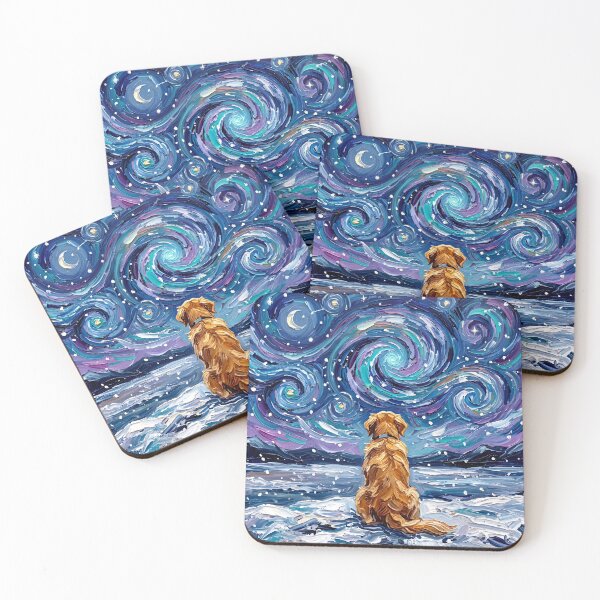 Item preview, Snowscape - Golden Retriever designed and sold by AjaTrier.