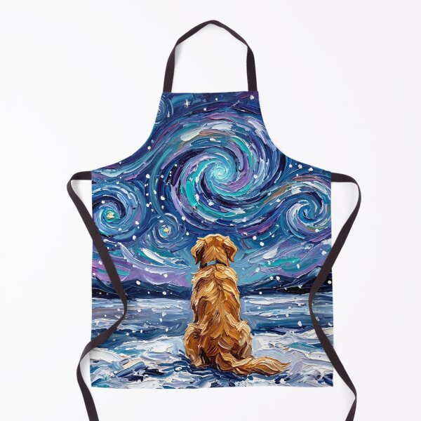 Item preview, Snowscape - Golden Retriever designed and sold by AjaTrier.