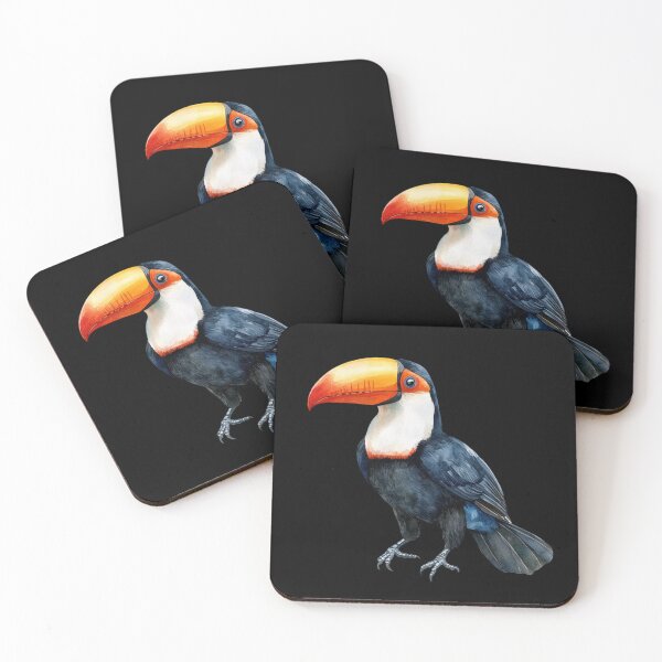Item preview, Vibrant Toucan on White Background designed and sold by perijun.