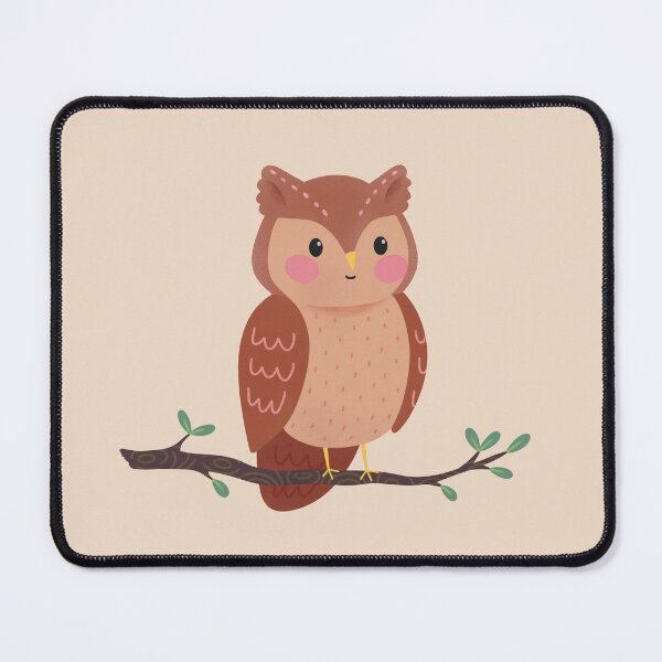 Item preview, Cute Brown Owl on Tree Branch designed and sold by winterpumpkin.