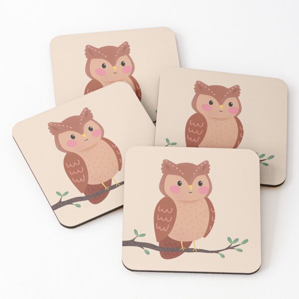 Item preview, Cute Brown Owl on Tree Branch designed and sold by winterpumpkin.