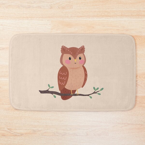 Item preview, Cute Brown Owl on Tree Branch designed and sold by winterpumpkin.