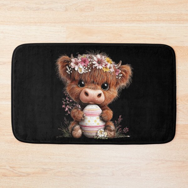 Item preview, Cute Highland Cow with Floral Crown designed and sold by perijun.