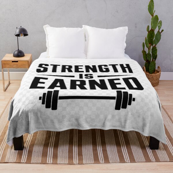 Item preview, Strength Is Earned Motivational Quote T-Shirt | Discipline & Fitness Inspiration designed and sold by Paltooproducts.