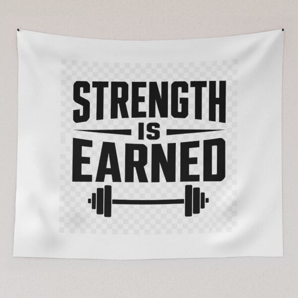 Item preview, Strength Is Earned Motivational Quote T-Shirt | Discipline & Fitness Inspiration designed and sold by Paltooproducts.