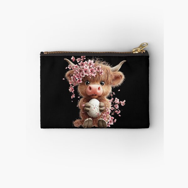 Item preview, Adorable Highland Cow with Blossoms designed and sold by perijun.
