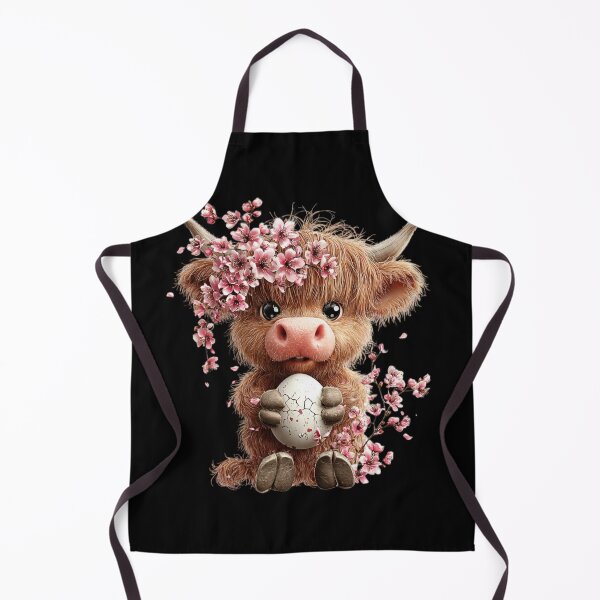 Item preview, Adorable Highland Cow with Blossoms designed and sold by perijun.