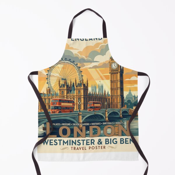 Item preview, London England Original Custom Vintage Poster Wall Art Design designed and sold by Cool Robot Bro..