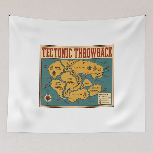 Item preview, Pangea Map Vintage Geology and Continental Drift Design designed and sold by AMICO77.