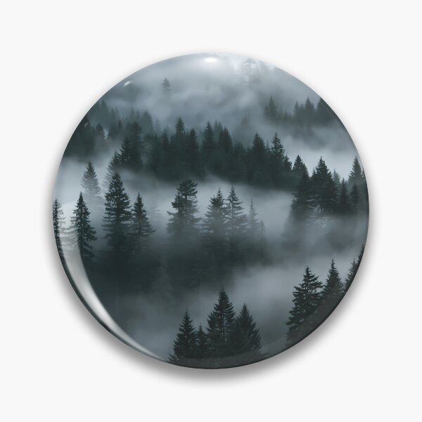 Item preview, Misty Forest Foggy Pine Trees Moody Woodland designed and sold by FrostyFrisby.