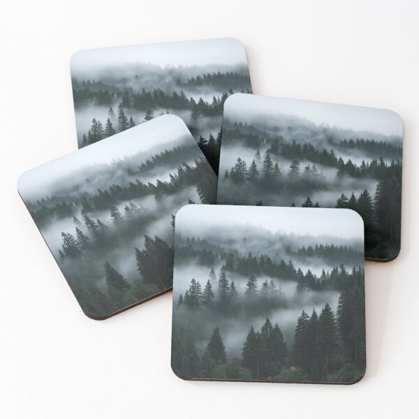 Item preview, Misty Forest Foggy Pine Trees Moody Woodland designed and sold by FrostyFrisby.