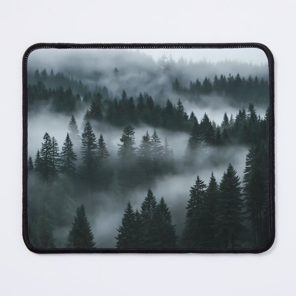 Item preview, Misty Forest Foggy Pine Trees Moody Woodland designed and sold by FrostyFrisby.