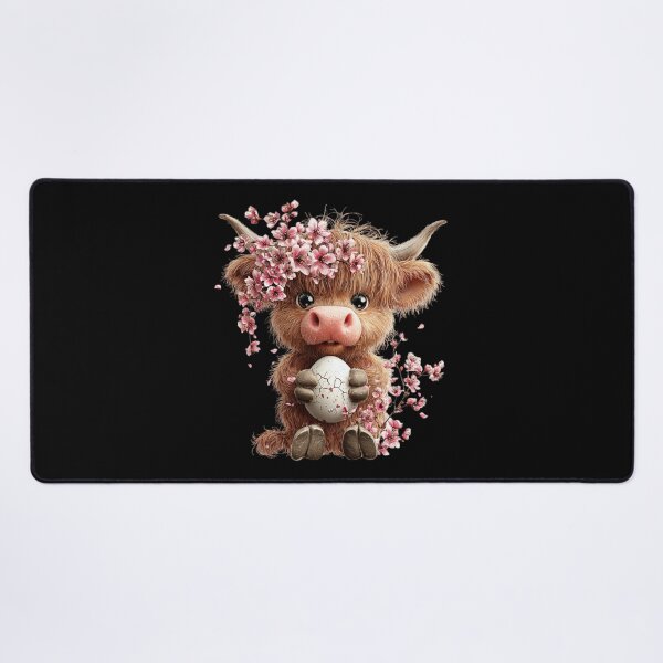 Item preview, Adorable Highland Cow with Flowers designed and sold by perijun.