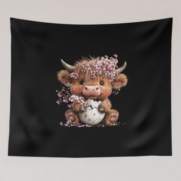 Item preview, Adorable Calf with Cherry Blossoms designed and sold by perijun.