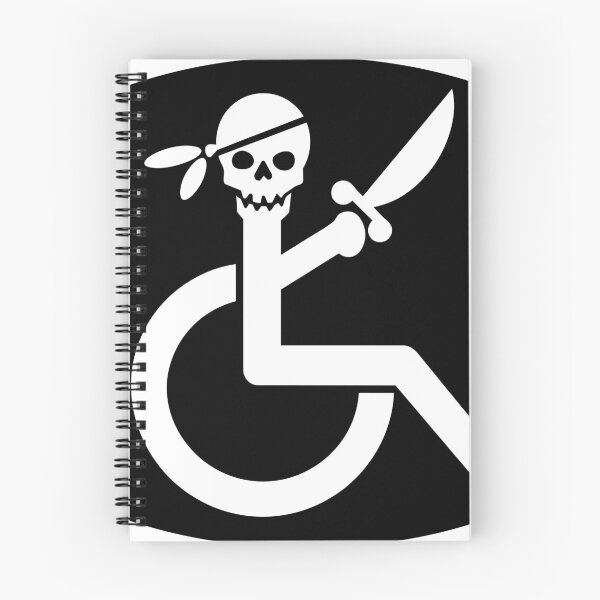 Item preview, Pirate Wheelchair Symbol – Funny Disabled Pirate Accessibility Design: Handicap Fun designed and sold by PIXEL POP DESIGNS - Beyond the Norm!.