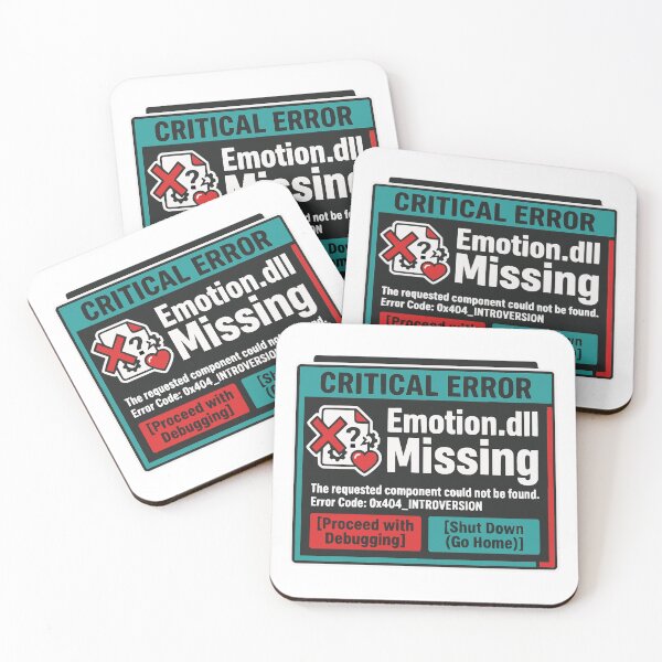 Item preview, Emotion.dll Missing Funny Introvert Developer Gift Tech Humor Design designed and sold by Ixnor.