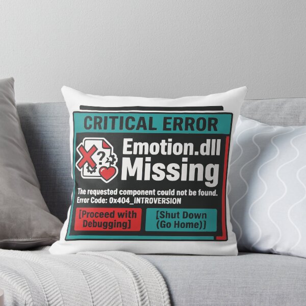 Item preview, Emotion.dll Missing Funny Introvert Developer Gift Tech Humor Design designed and sold by Ixnor.