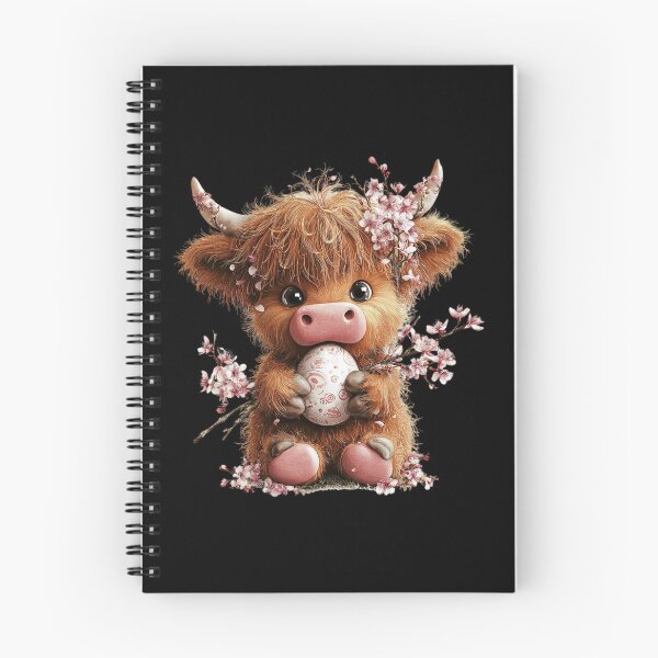 Item preview, Cute Highland Cow with Egg designed and sold by perijun.