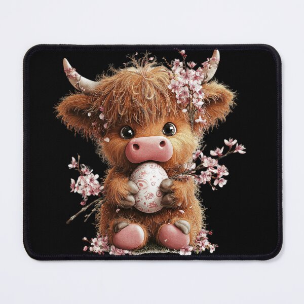Item preview, Cute Highland Cow with Egg designed and sold by perijun.
