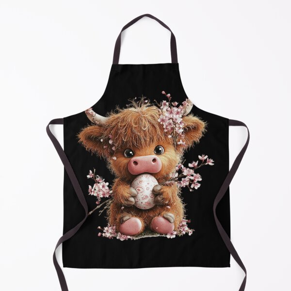 Item preview, Cute Highland Cow with Egg designed and sold by perijun.