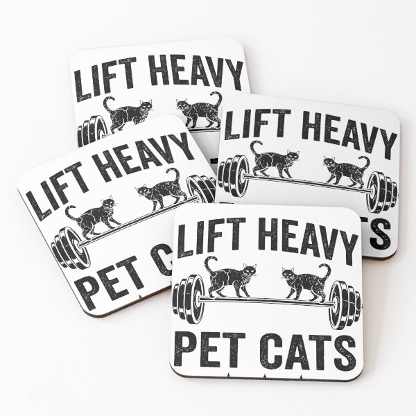 Item preview, Lift Heavy Pet Cats Cat Lover Weightlifting Gym Humor designed and sold by Doodleoub.