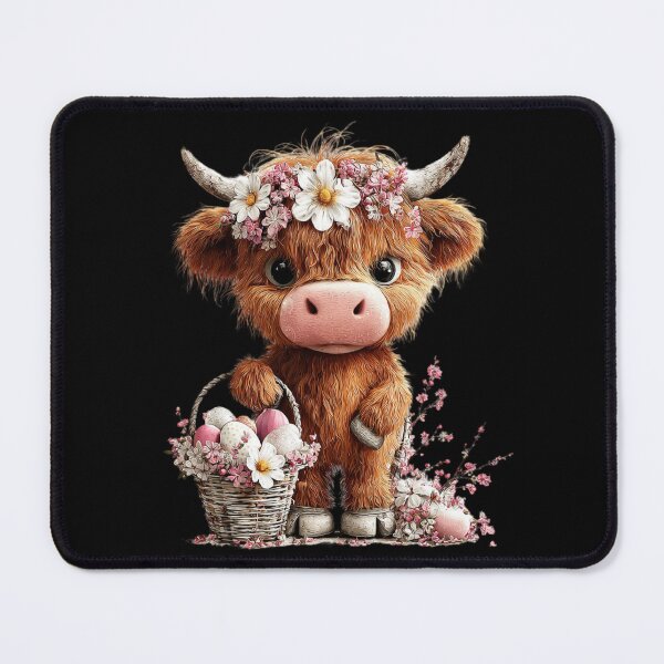 Item preview, Flower-Crowned Baby Cow with Basket designed and sold by perijun.