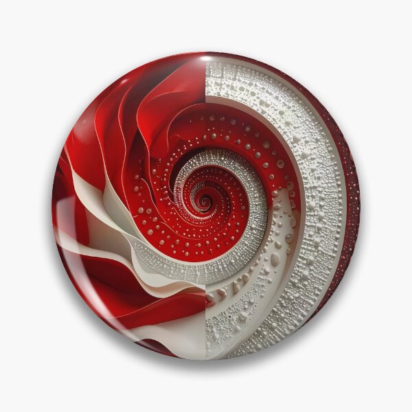 Item preview, Vibrant Red Silver White Spiral Patterns designed and sold by Vicky Brago-Mitchell®.