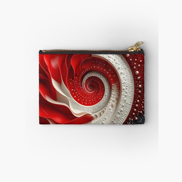 Item preview, Vibrant Red Silver White Spiral Patterns designed and sold by Vicky Brago-Mitchell®.
