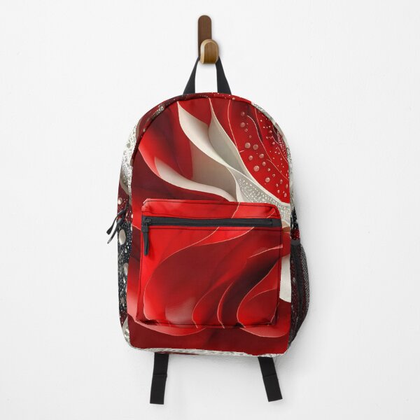 Item preview, Vibrant Red Silver White Spiral Patterns designed and sold by Vicky Brago-Mitchell®.