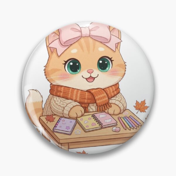 Item preview, Cute Fall Pumpkin Cookies Cat Tea Party Autumn designed and sold by Moody Vibes Studio.