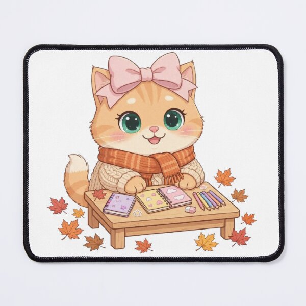Item preview, Cute Fall Pumpkin Cookies Cat Tea Party Autumn designed and sold by Moody Vibes Studio.