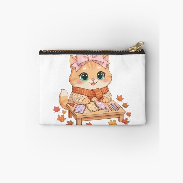 Item preview, Cute Fall Pumpkin Cookies Cat Tea Party Autumn designed and sold by Moody Vibes Studio.