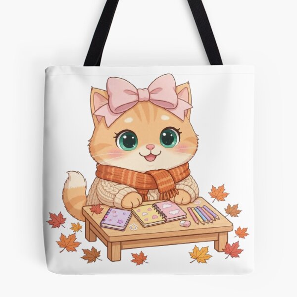 Item preview, Cute Fall Pumpkin Cookies Cat Tea Party Autumn designed and sold by Moody Vibes Studio.