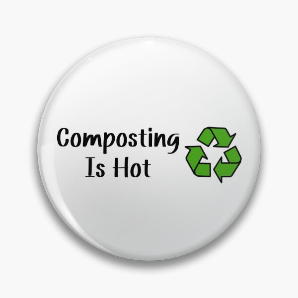 Item preview, "Composting Is Hot" Funny Composting Label designed and sold by SlimyFish.